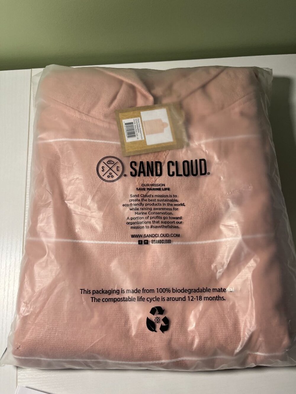 Sand Cloud Misty Pink Poncho/Beach Coverup - Brand New in wrapping - Picture 3 of 5